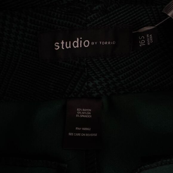 New Torrid Trouser Straight Ponte Pant Glen Plaid Women's Size 16 - Picture 5 of 10
